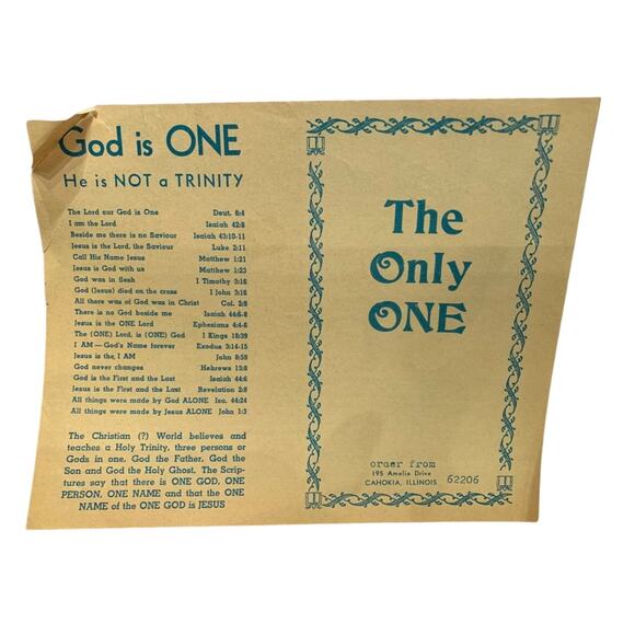 Lot of 3 Vintage The Only One Jesus Christ Pamphlets from Cahokia Illinois - Picture 4 of 4